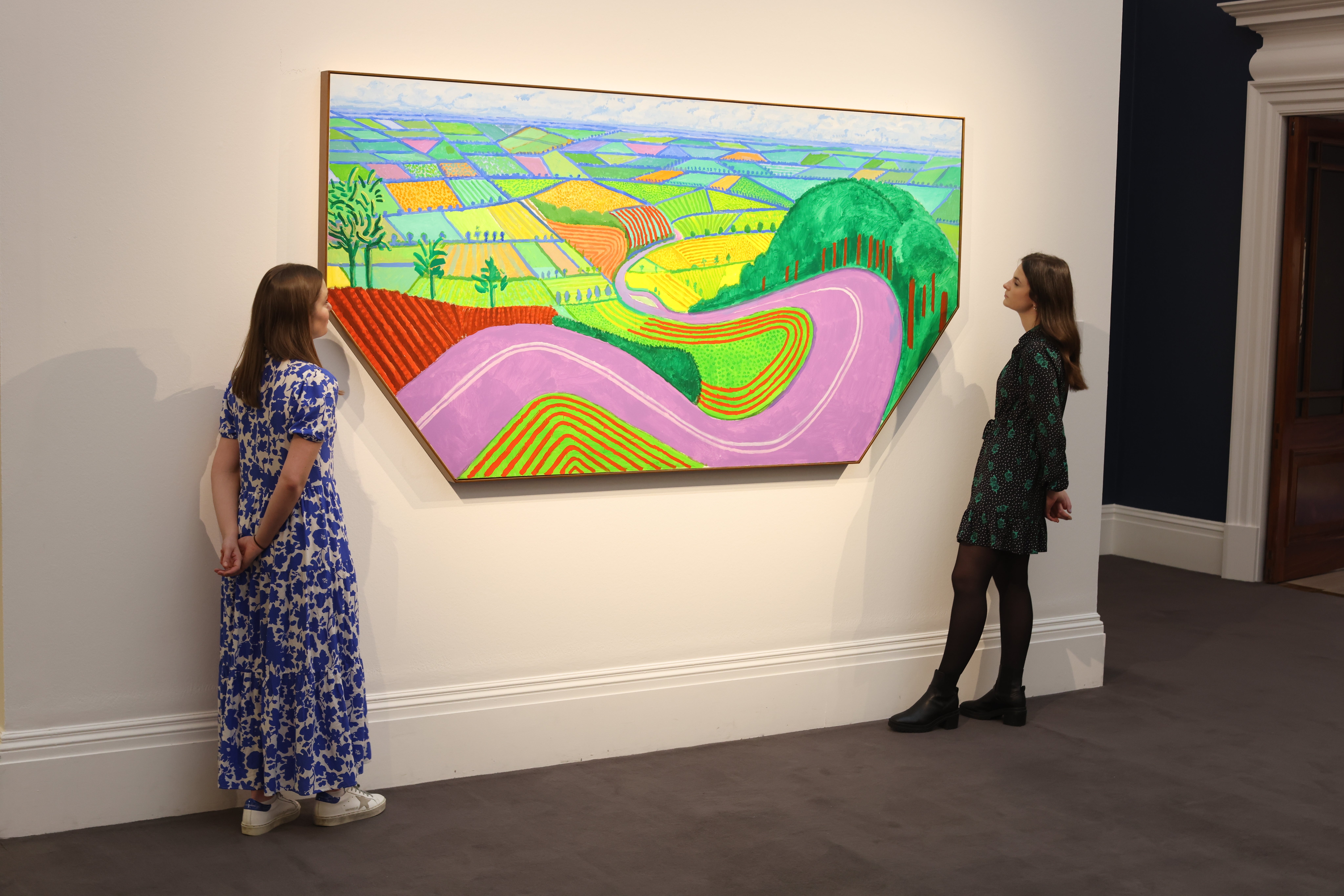 David Hockney’s Garrowby Hill is among the works up for auction next month (James Manning/PA)