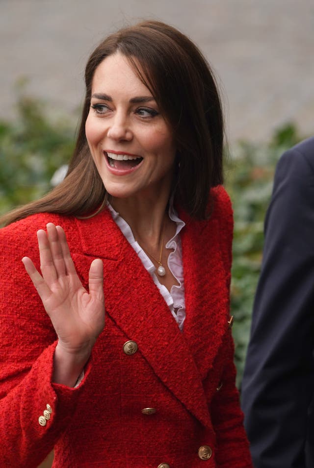 The Duchess of Cambridge arrives for a visit to the Copenhagen Infant Mental Health Project (Owen Humphreys/PA)