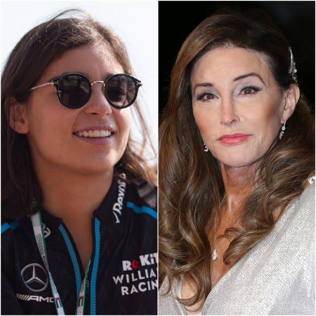 Jamie Chadwick and Caitlyn Jenner (Williams handout/Isabel Infantes/PA)