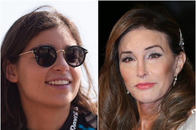 Jamie Chadwick and Caitlyn Jenner (Williams handout/Isabel Infantes/PA)