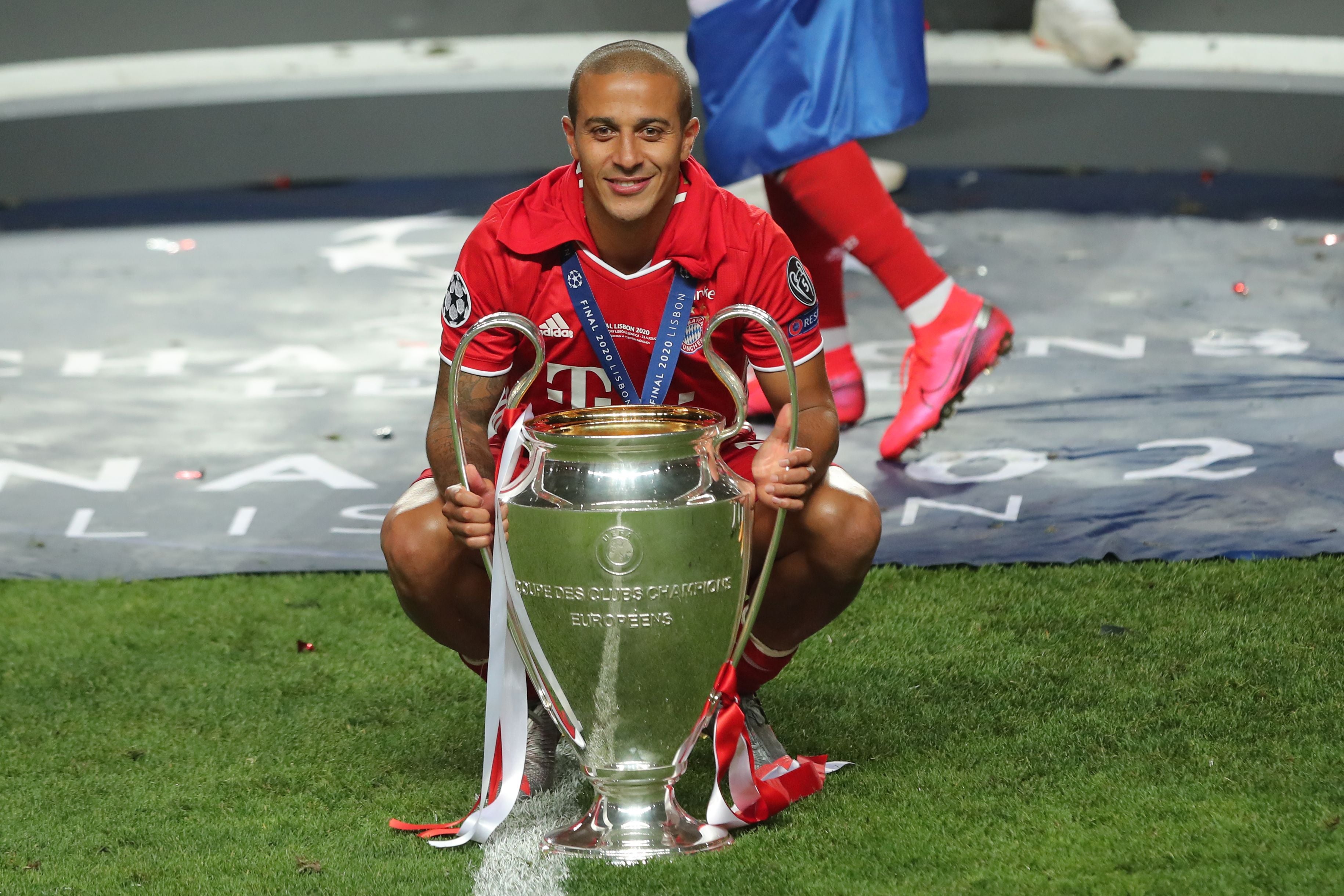 Thiago won the Champions League on his final appearance for Bayern Munich before joining Liverpool