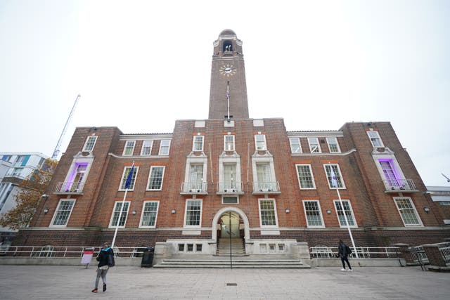 Barking Town Hall in London where an inquest into the death of an NHS worker from Covid is taking place (Yui Mok/PA)