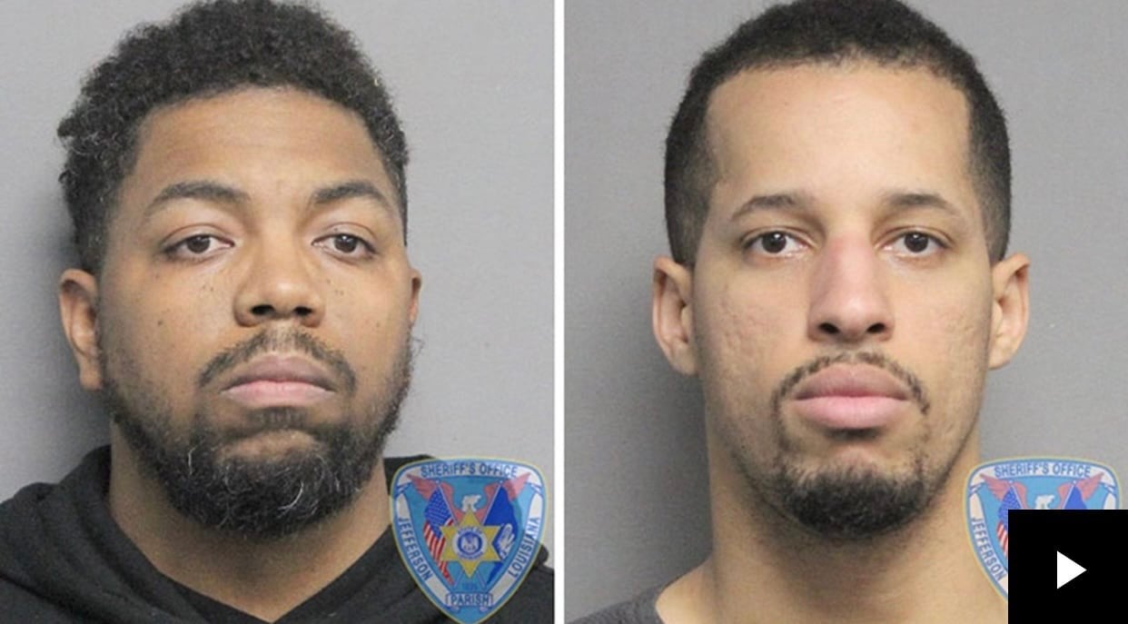 Jefferson Parish deputies Johnathan Louis, 35, left, and Isaac Hughes, right, have been charged with manslaughter