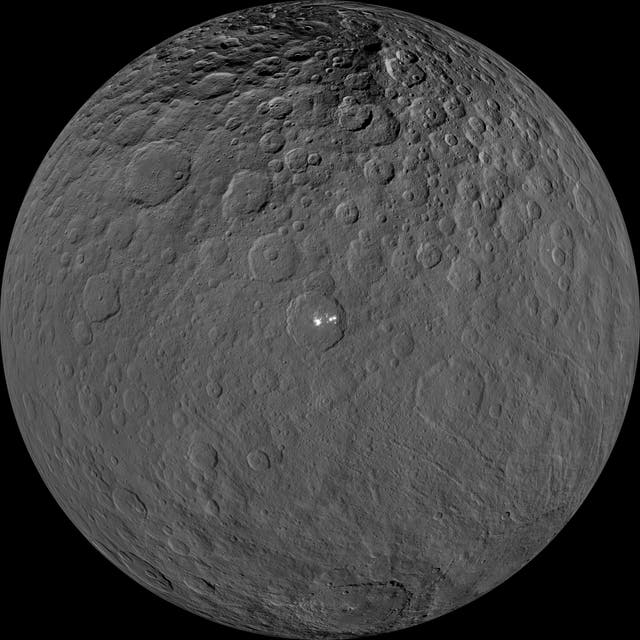 <p>The dwarf planet Ceres in the main asteroid belt</p>