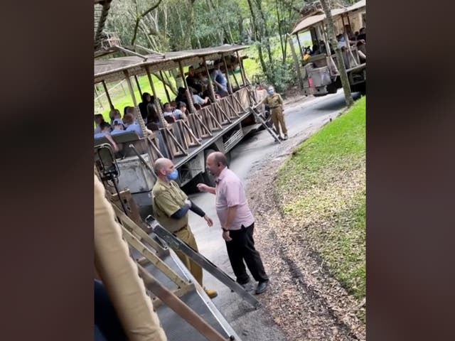 <p>A TikTok user filmed the experience of being evacuated on foot from a lion enclosure in Disney’s Animal Kingdom in Florida</p>