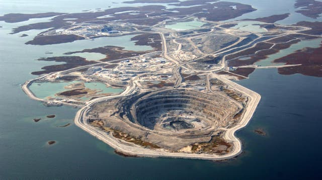 <p>Rio Tinto’s Diavik diamond mine in Canada (Newscast/PA)</p>