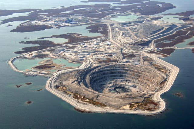 <p>Rio Tinto’s Diavik diamond mine in Canada (Newscast/PA)</p>