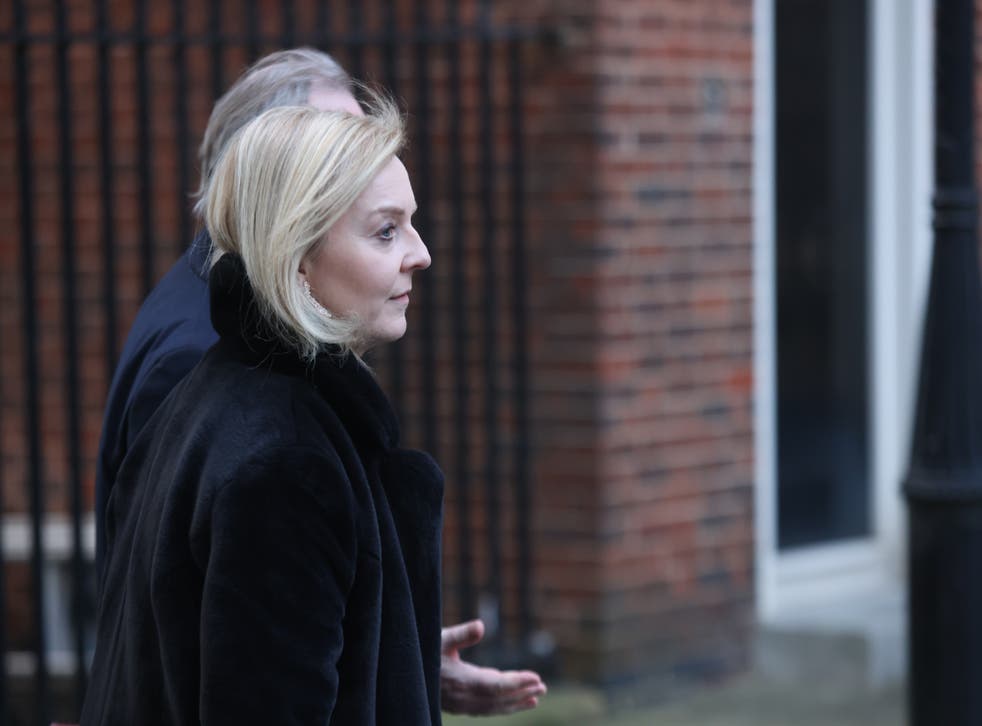 Foreign Secretary Liz Truss walks from the Foreign Office to Downing Street (James Manning /PA)
