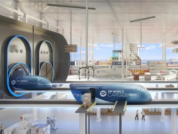 Virgin Hyperloop One has collaborated with supply chain firm DP World to create DP World Cargospeed to transport cargo at close to 1,000kph