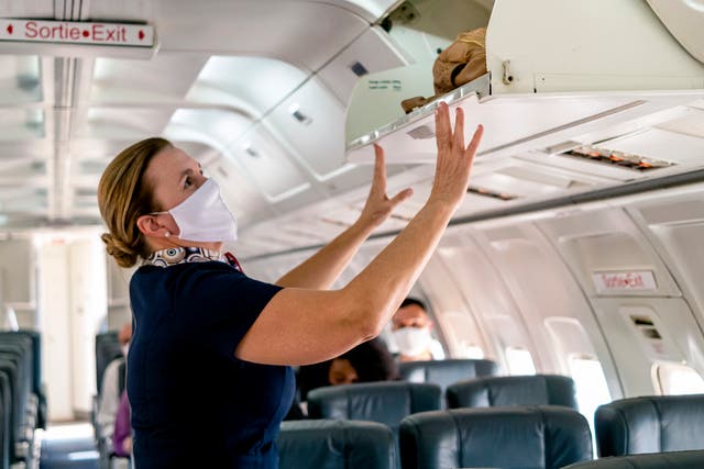 <p>All cabin crew, pilots and passengers have had to wear masks since January 2021</p>