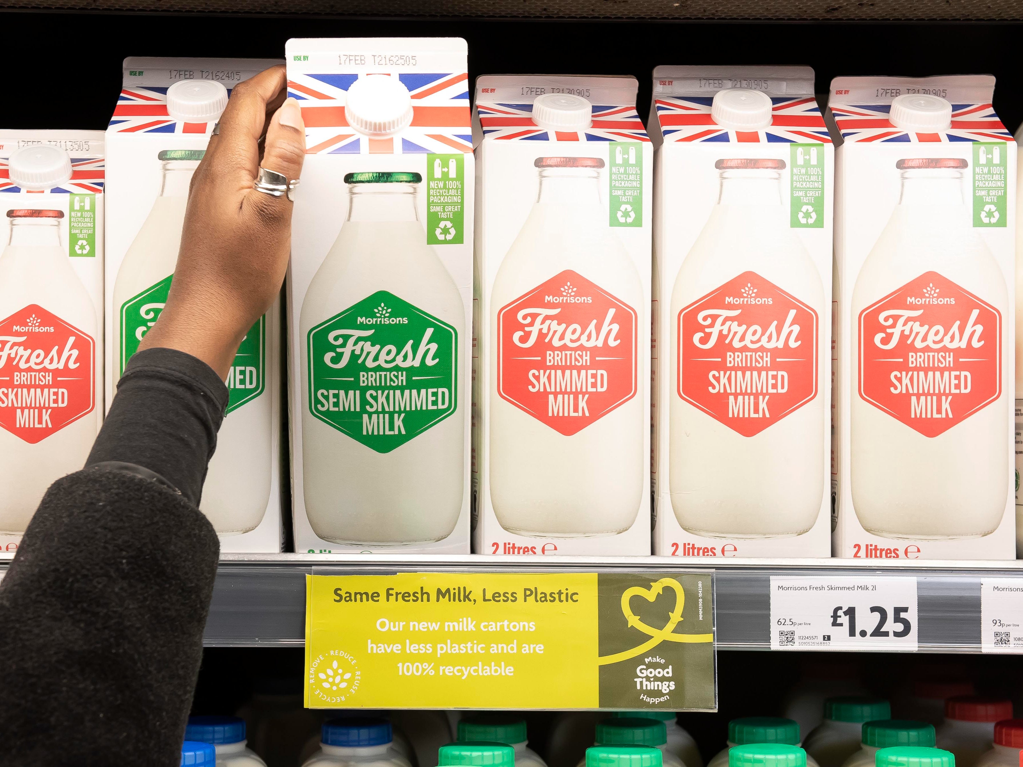 <p>Morrisons has become the first supermarket to sell its own brand fresh milk in accredited carbon neutral Tetra Pak cartons</p>