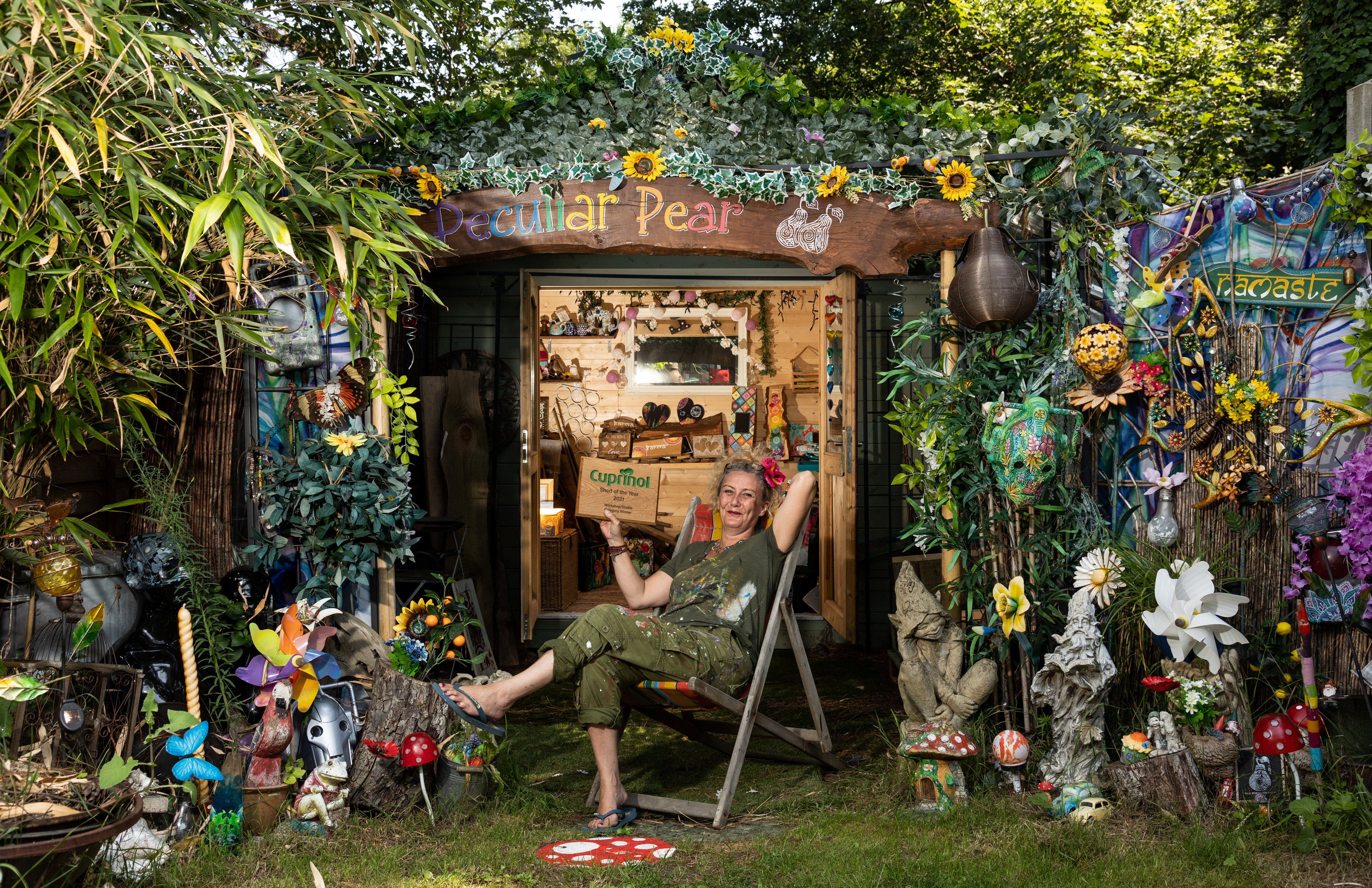 Ally Scott’s shed ‘The Peculiar Pear’ won the Workshop/Studio Category in Cuprinol’s Shed of the year competition 2021 (Cuprinol Shed of the Year)