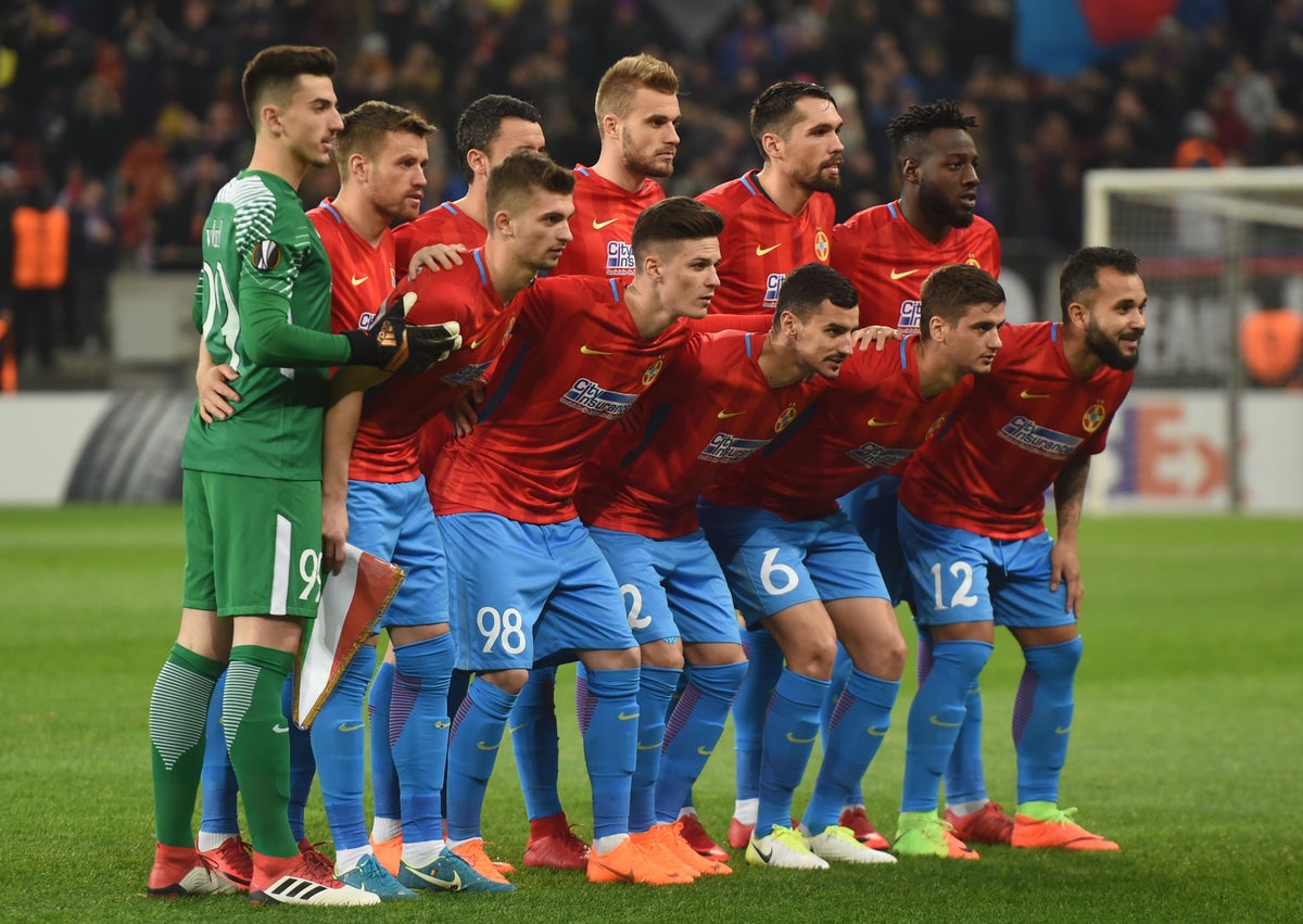 Bucharestjuly23football Team Steaua Bucharest Before Match Stock Photo  207550114