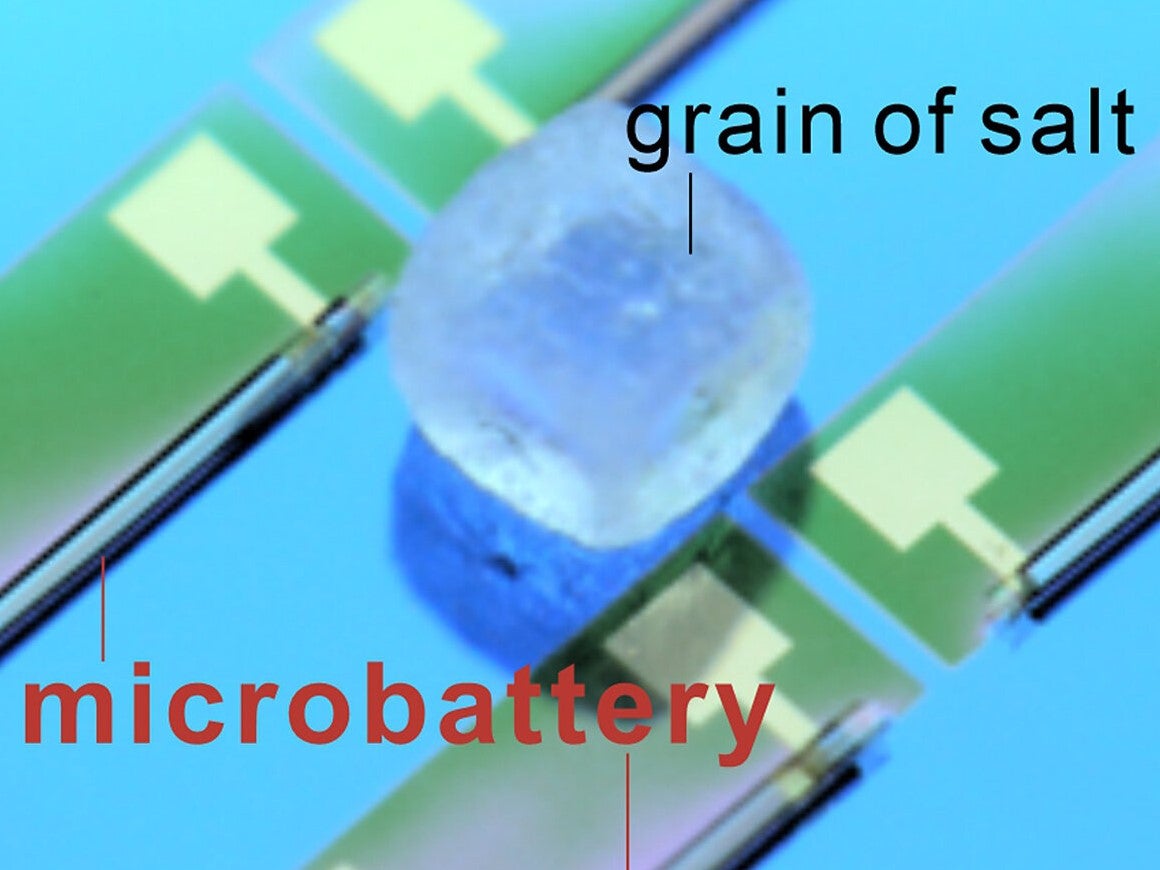 The battery can hold up to 100 microwatts of energy per square centimetre