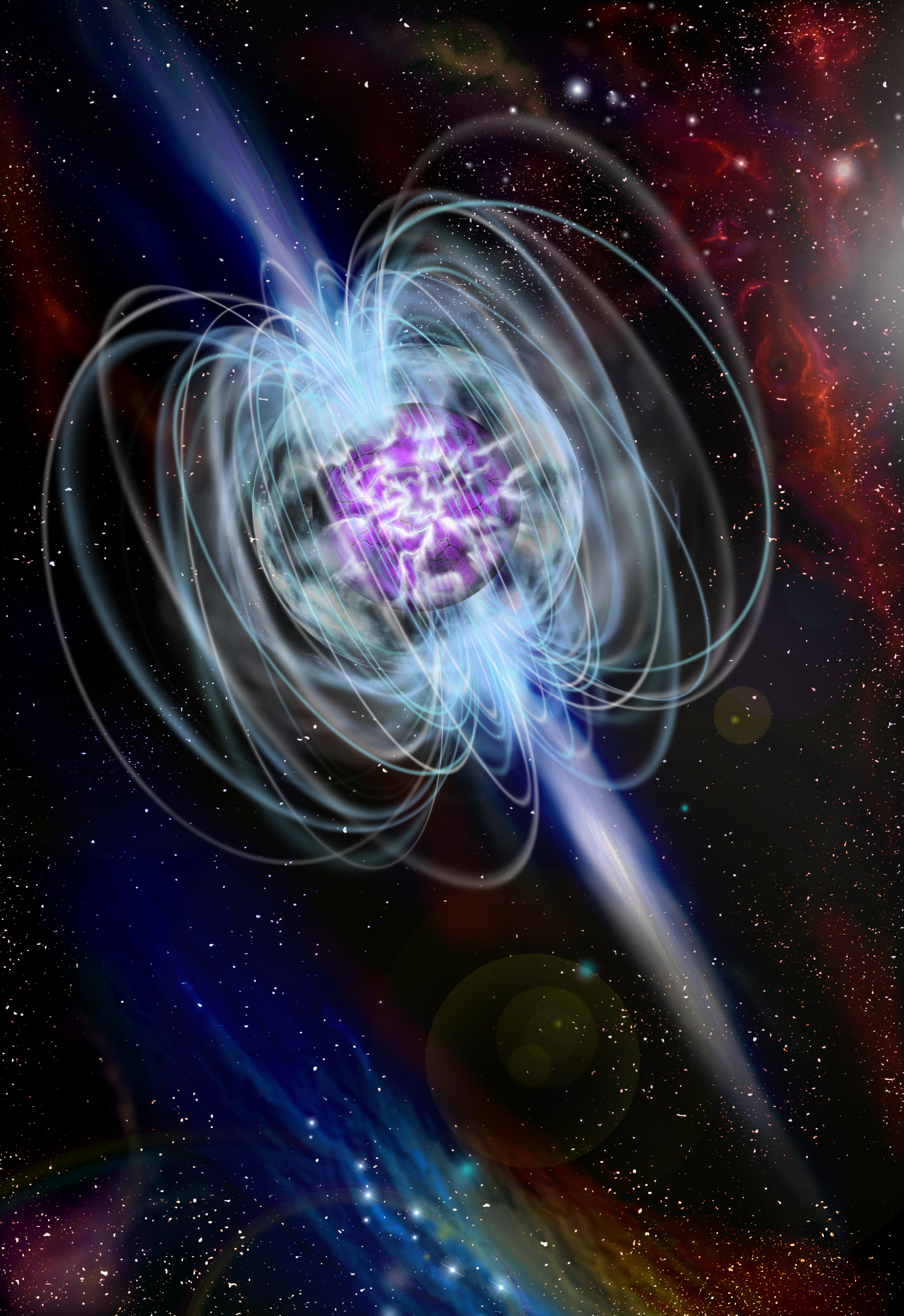 An artists depiction of a magnetar