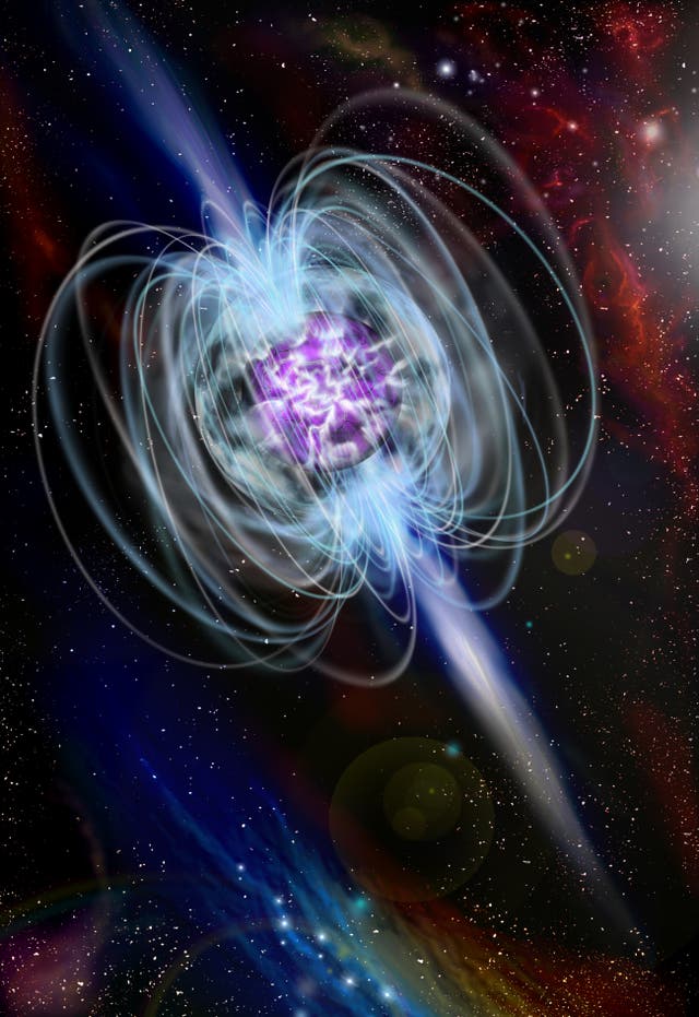 <p>An artists depiction of a magnetar</p>