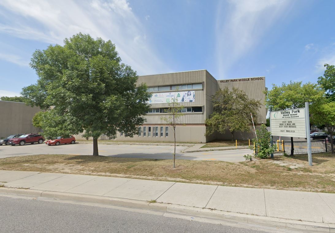 The antisemitic incident took place at Valley Park Middle School in North York, Canada.
