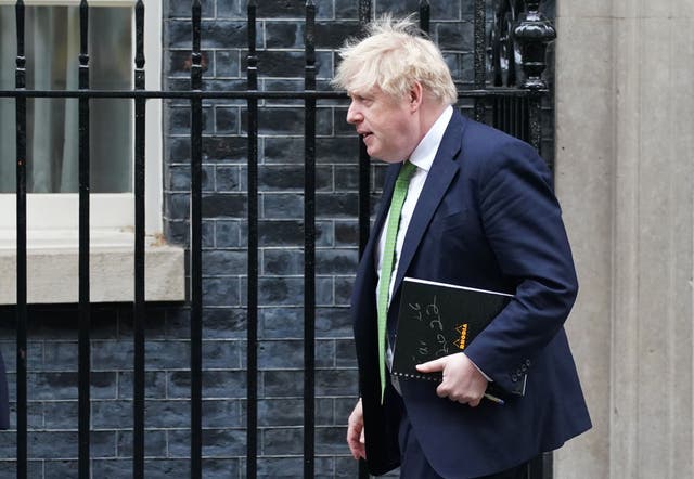 Prime Minister Boris Johnson leaves Downing Street, London. (Stefan Rousseau/PA)