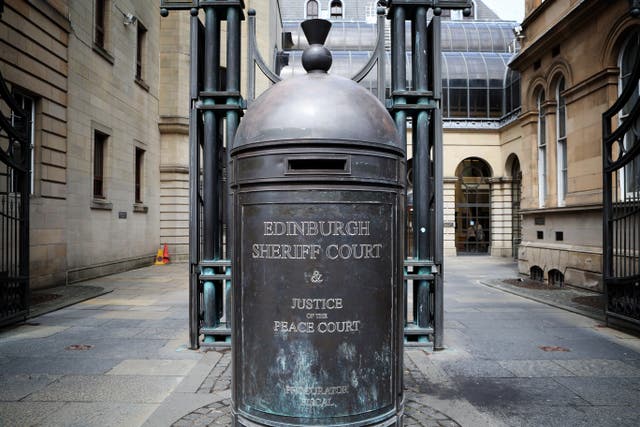 Edinburgh Sheriff Court on Chambers Street, Edinburgh (Jane Barlow/PA)