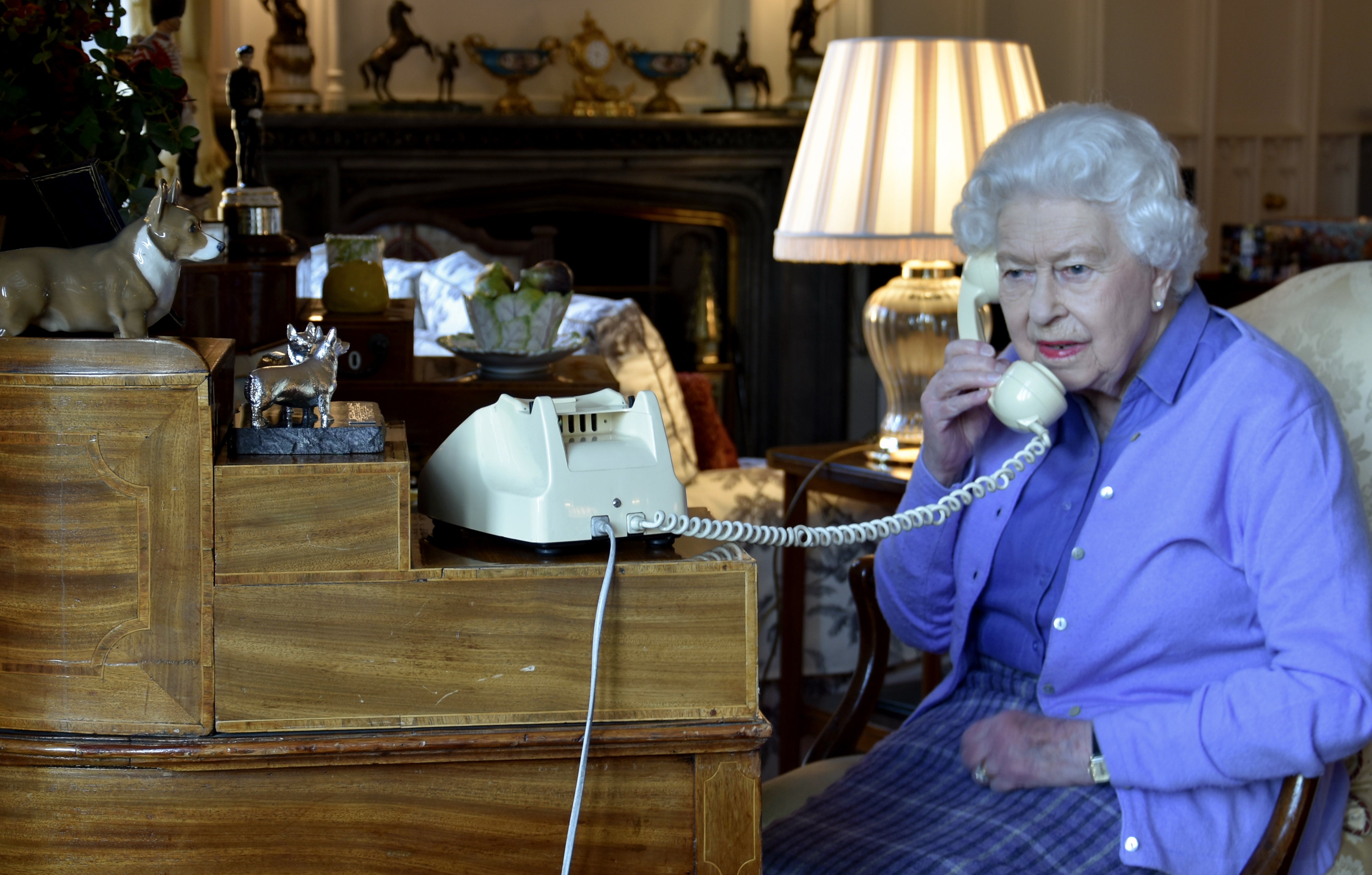 The Queen speaking to Prime Minister Boris Johnson from Windsor Castle in 2020 during the pandemic (Buckingham Palace/PA)