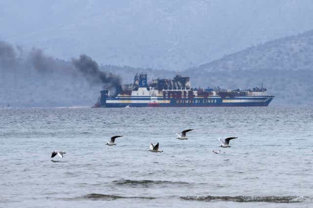 Greece Ferry Fire