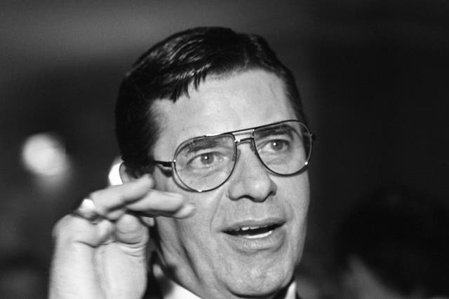 <p>Jerry Lewis at a gala on 12 March 1984 in Paris</p>