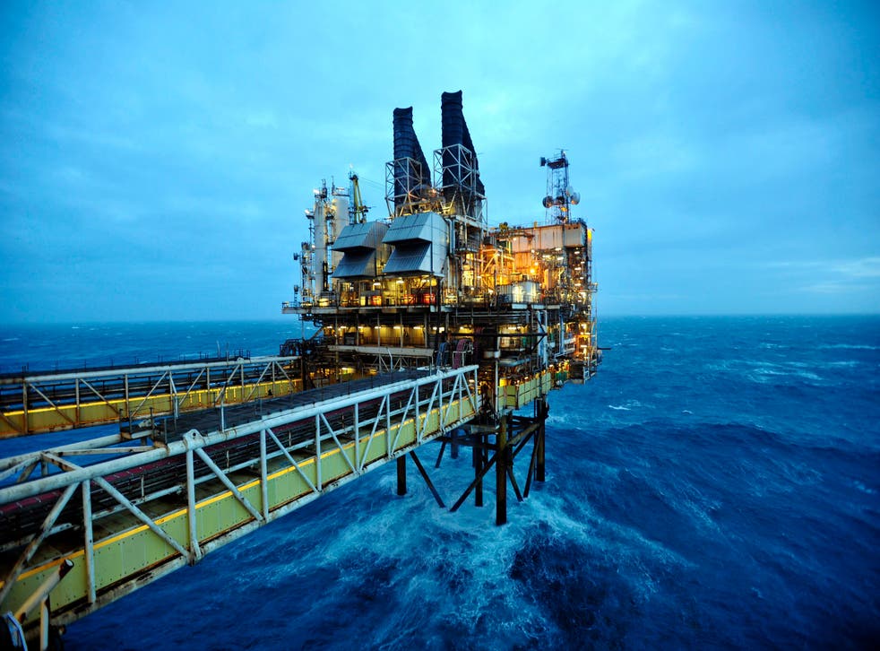 An oil platform in the North Sea (Andy Buchanan/PA)