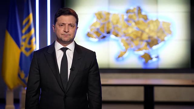 <p>Ukraine president Volodymyr Zelensky says ‘we have no need for another Cold War, or a bloody war’</p>