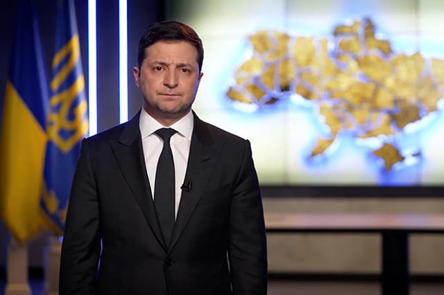 <p>Ukraine president Volodymyr Zelensky says ‘we have no need for another Cold War, or a bloody war’</p>