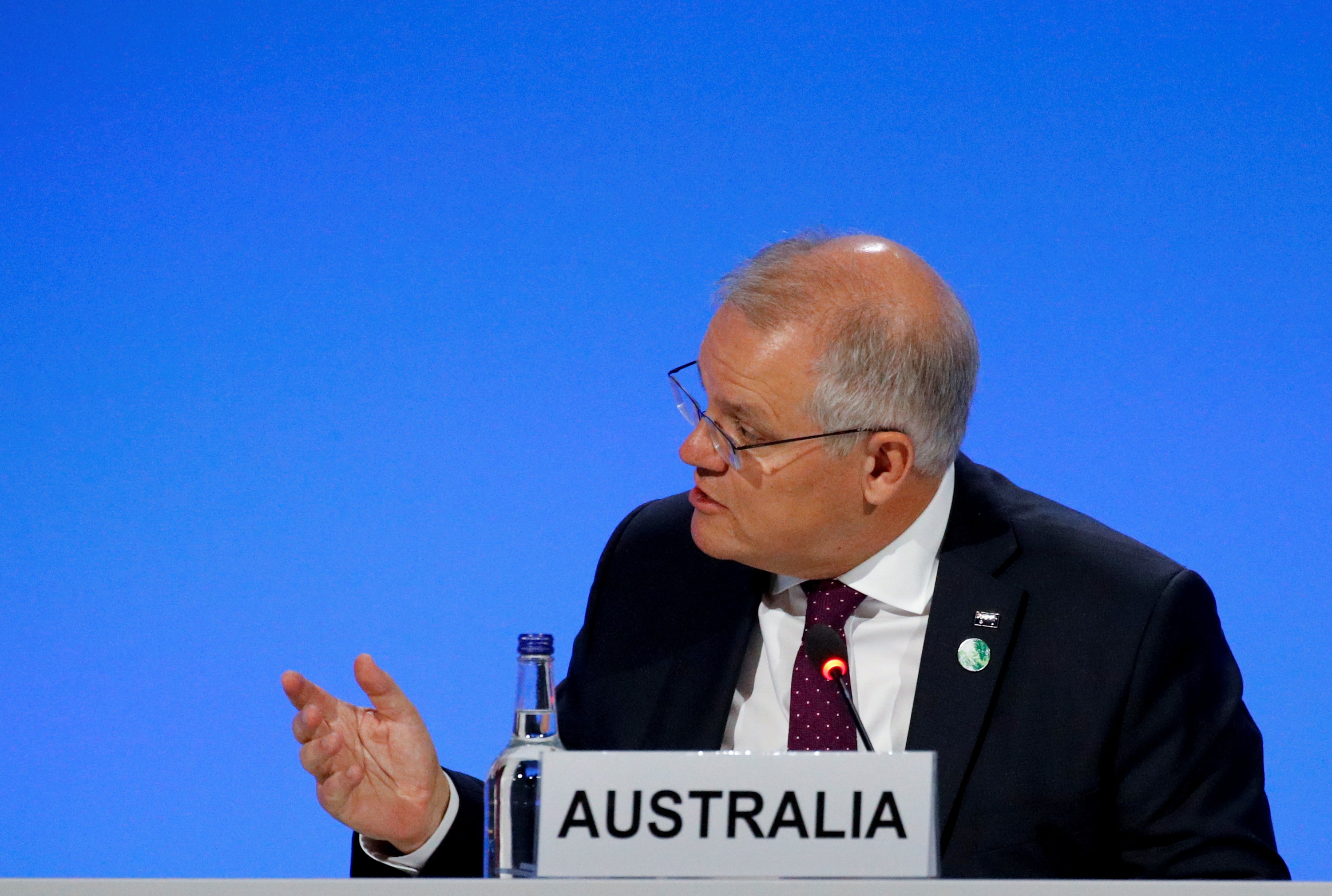 Australian Prime Minister Scott Morrison said his country is considering sanctions against 300 members of the Russian Parliament over the attack on Ukraine (Phil Noble/PA)