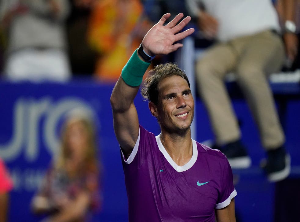 Rafael Nadal celebrates his victory over Stefan Kozlov (Eduardo Verdugo/AP)