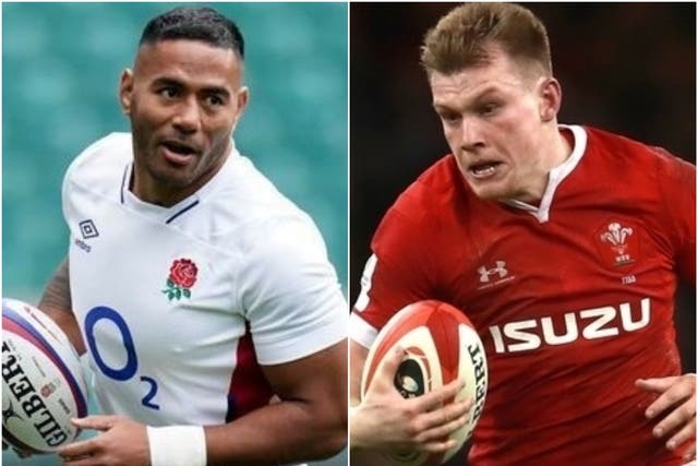 The midfield battle between centres Manu Tuilagi and Nick Tompkins could be key to England’s Six Nations clash with Wales (Andrew Matthews-Adam Davy/PA Images).