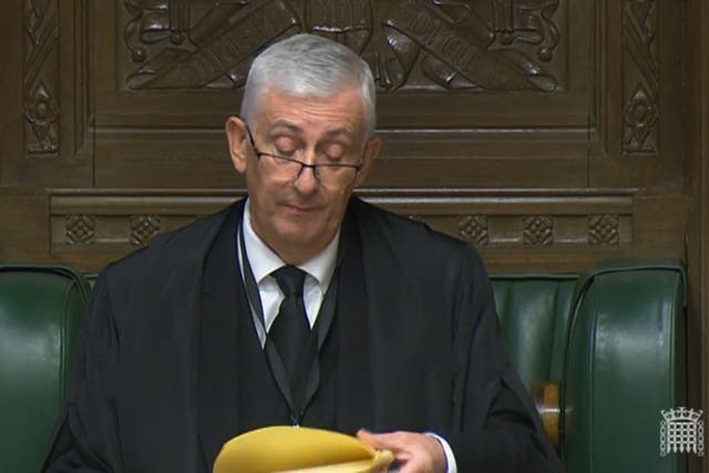 Speaker of the House, Sir Lindsay Hoyle (House of Commons/PA)