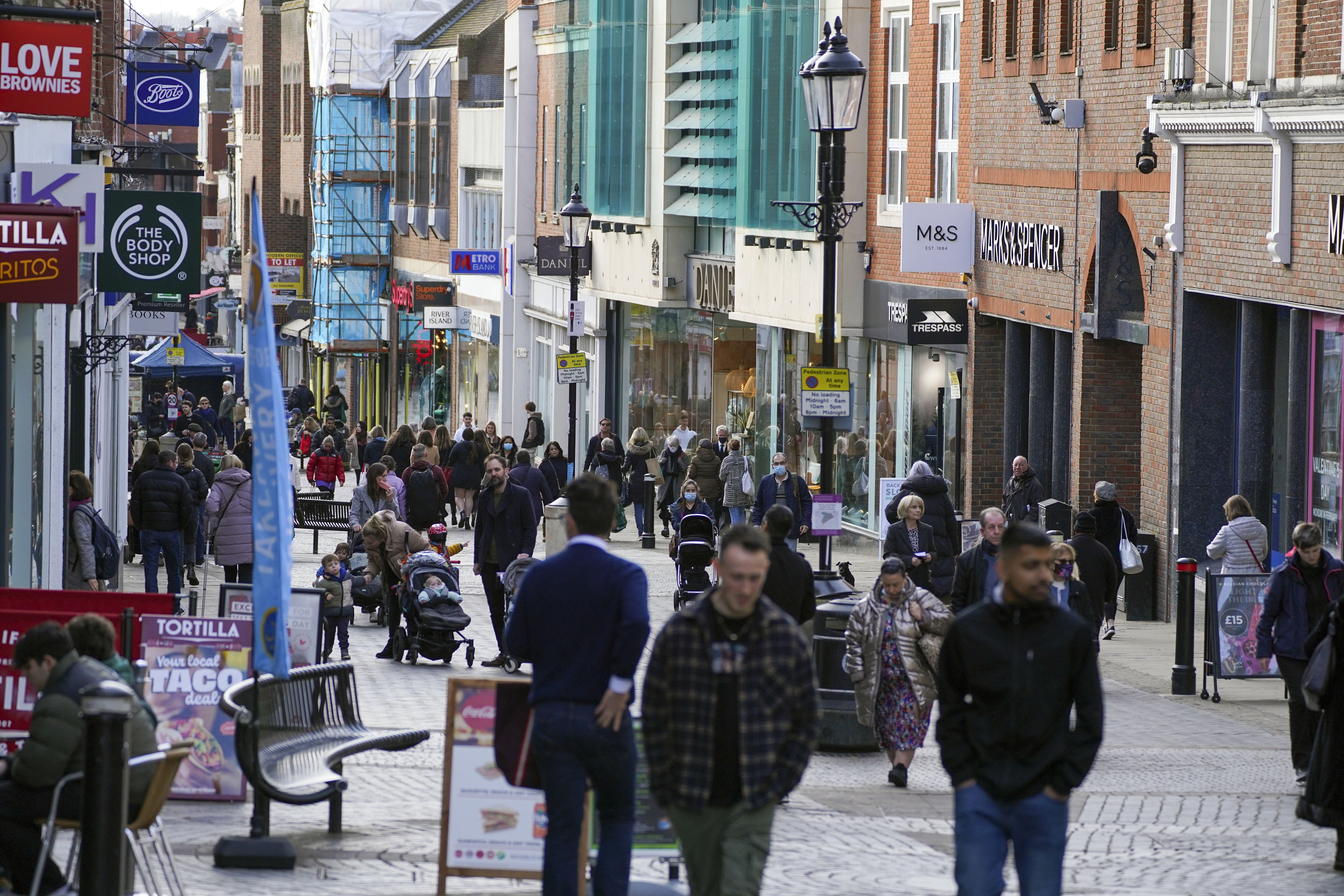 Shoppers returned to the high street in February despite prices continuing to rise at a rapid pace, according to a CBI survey (Steve Parsons/PA)