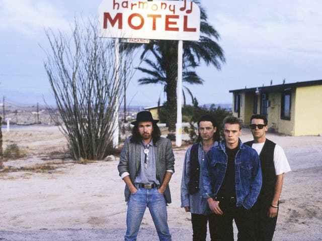 <p>Desert storm: (from left) The Edge, Bono, Larry Mullen Jr and Adam Clayton in Death Valley, 1986</p>