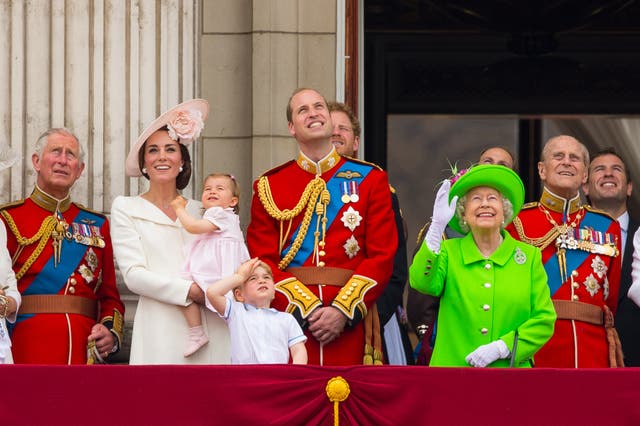 The Queen and the royal family (Dominic LIpinski/PA)