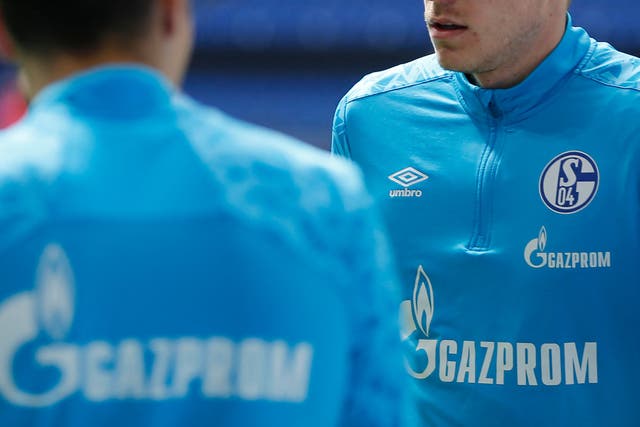 <p>Schalke are sponsored by Gazprom</p>
