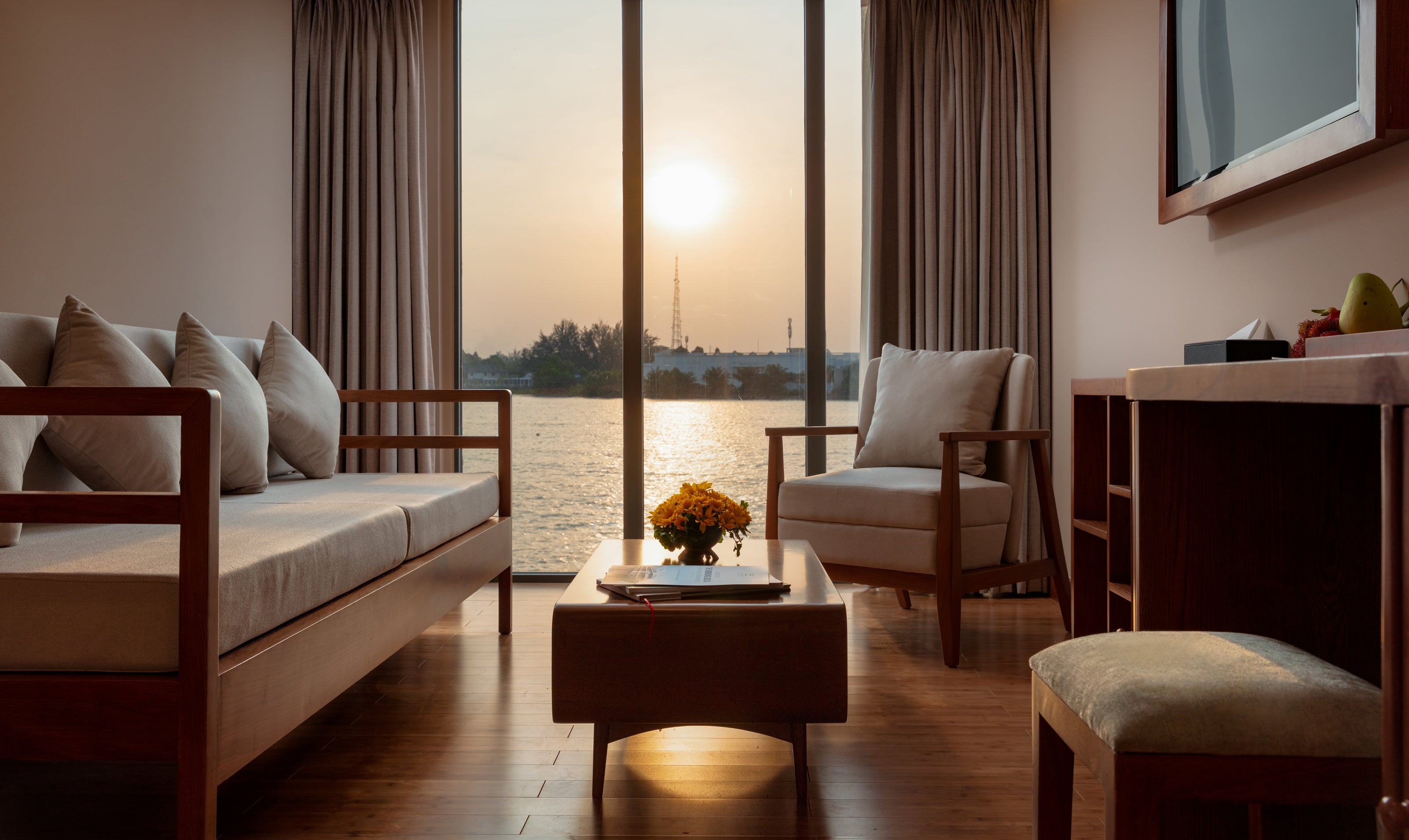A VIP Suite onboard the Victoria Mekong