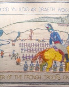 The tapestry depicting the surrender of the French soldiers on Goodwick beach