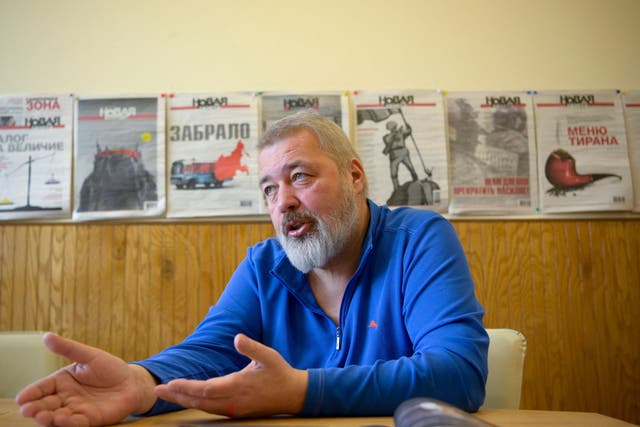 <p>Dmitry Muratov said Novaya Gazeta would publish in both Russian and Ukranian following the invasion</p>