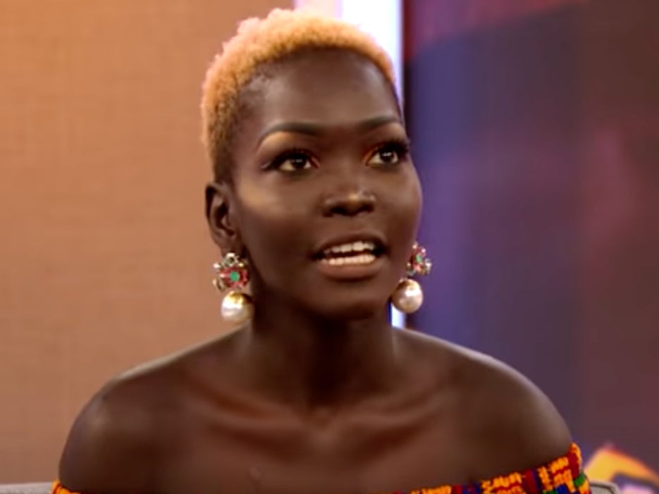 South Sudanese model Nyakim Gatwech, who pushed back on false claims that she held the record for “darkest human on Earth."