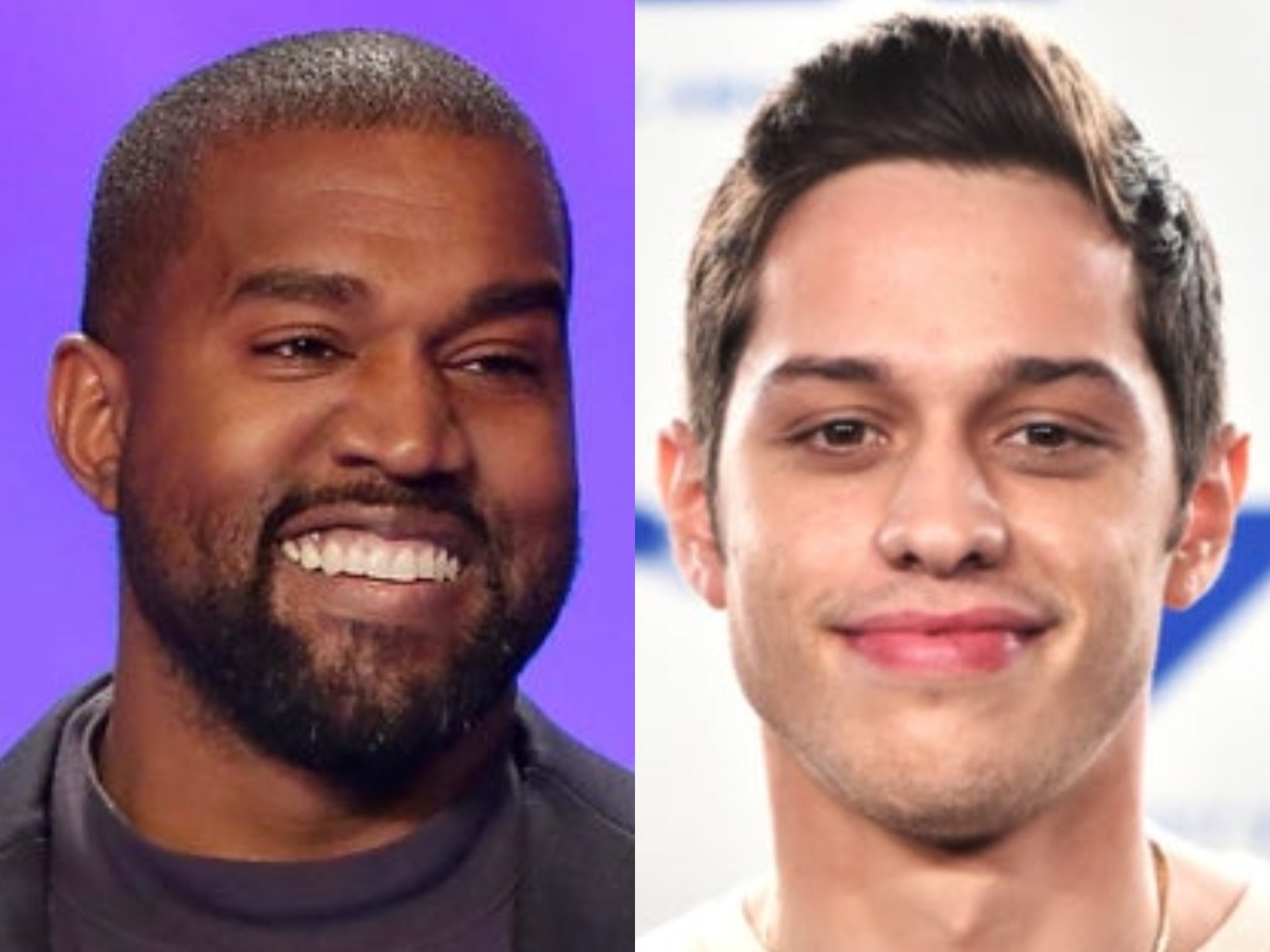 Kanye West and Pete Davidson