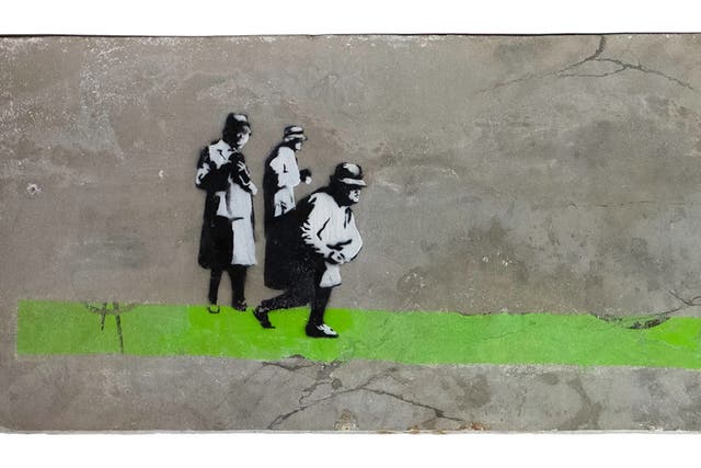 Banksy artwork expected to fetch up to ?300,000 at Los Angeles auction (Julien’s Auctions/PA)