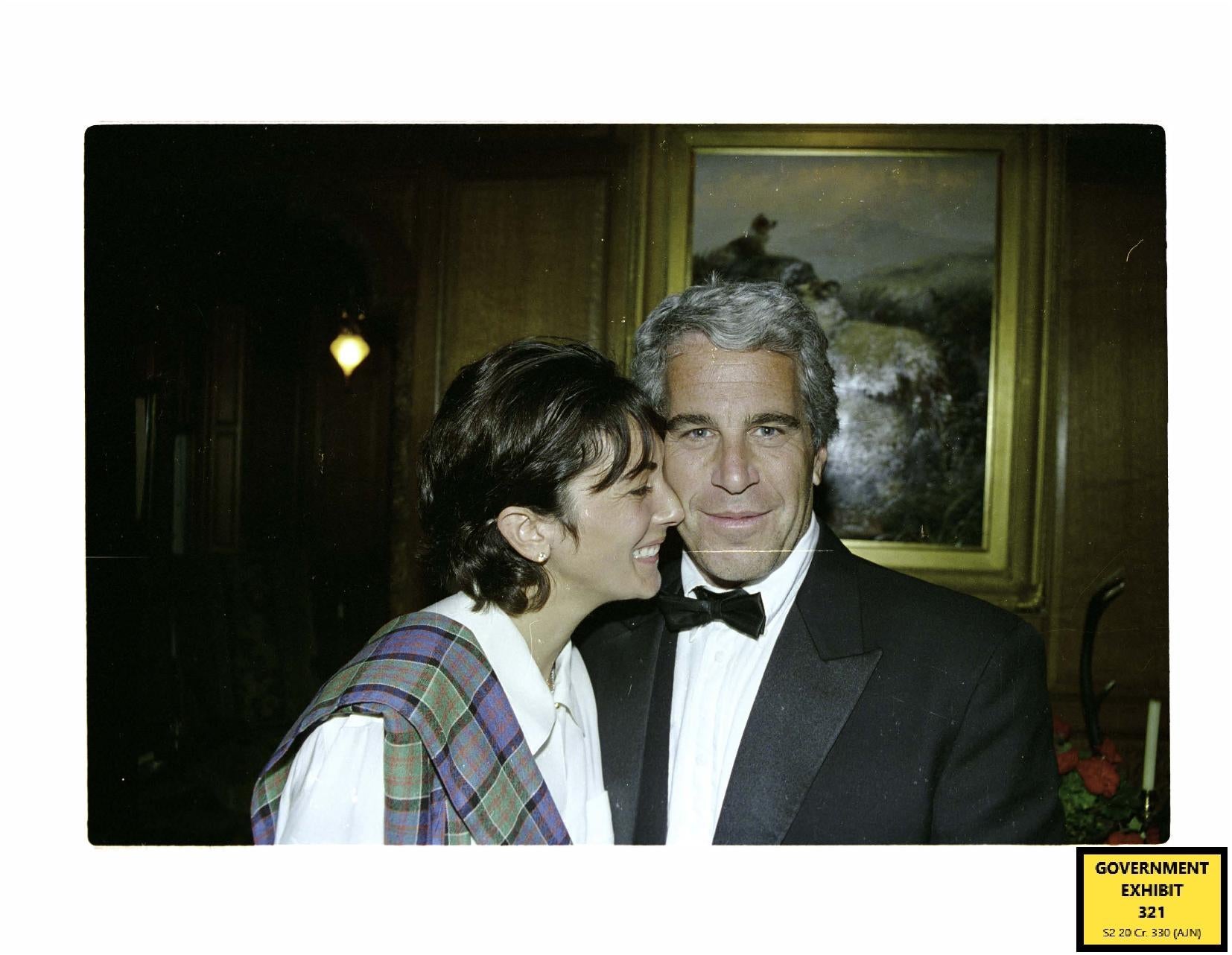 Undated handout file photo issued by US Department of Justice of Ghislaine Maxwell with Jeffrey Epstein, which has been shown to the court during the sex trafficking trial of Maxwell in the Southern District of New York. British socialite Ghislaine Maxwell has been convicted of helping American financier Jeffrey Epstein sexually abuse teenage girls (PA)