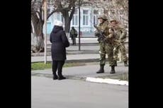 Brave Ukrainian woman tells Russian soldier: ‘Put sunflower seeds in your pocket so they grow when you die’