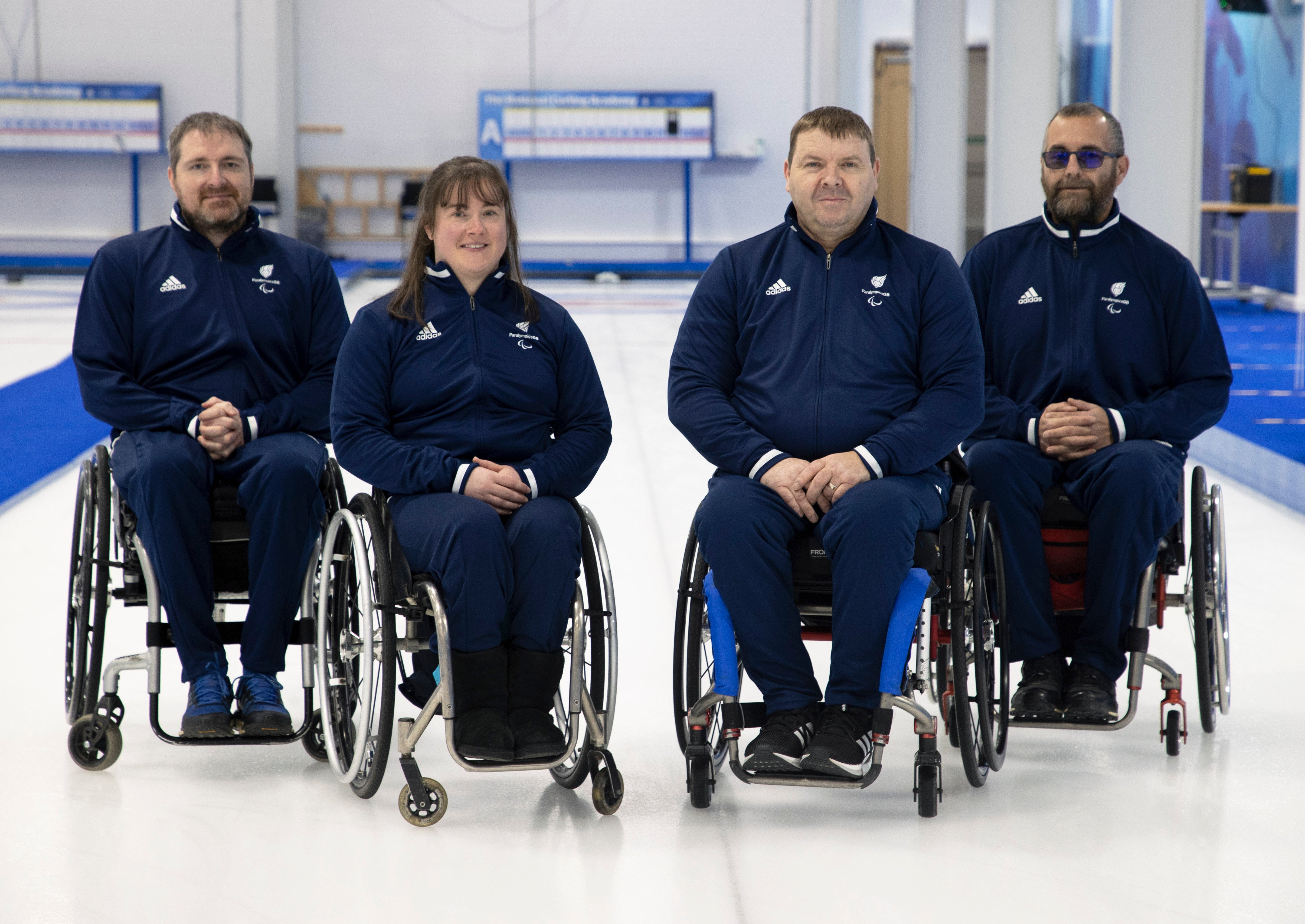 British curlers Hugh Nibloe, Meggan Dawson-Farrell, David Melrose and Gregor Ewan will go for glory in Beijing (PA/ParalympicsGB/Graeme Hart)