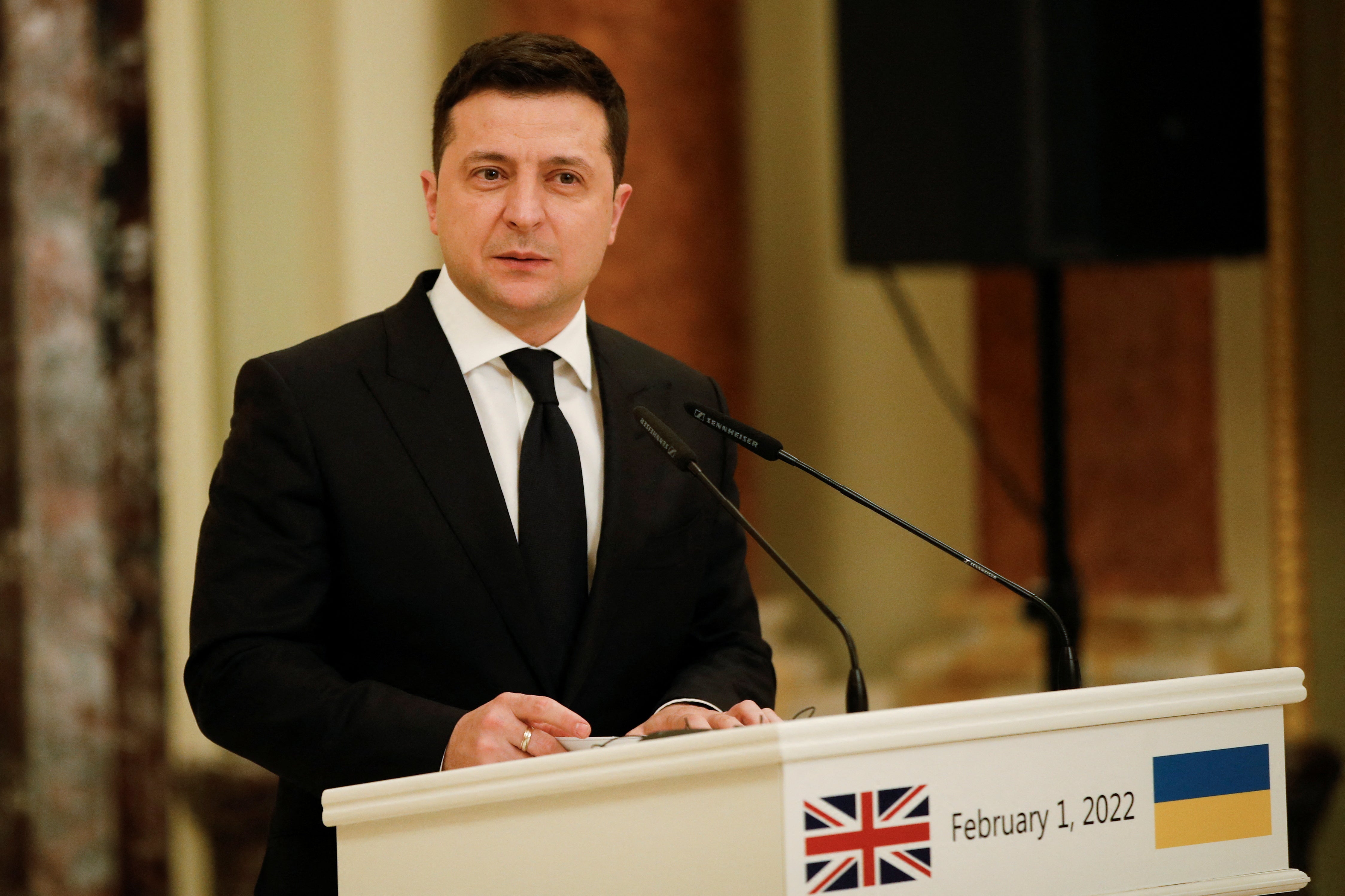 <p>Ukrainian president Volodymyr Zelensky</p>
