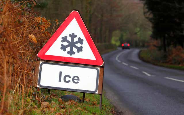 The Met Office issued warnings of ice (Chris Ison/PA)