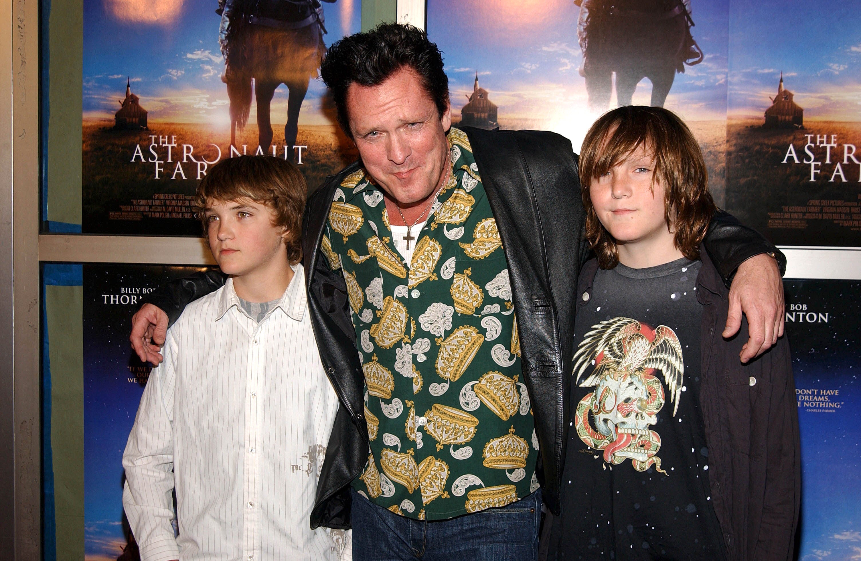 Michael Madsen with sons Hudson and Max in 2007