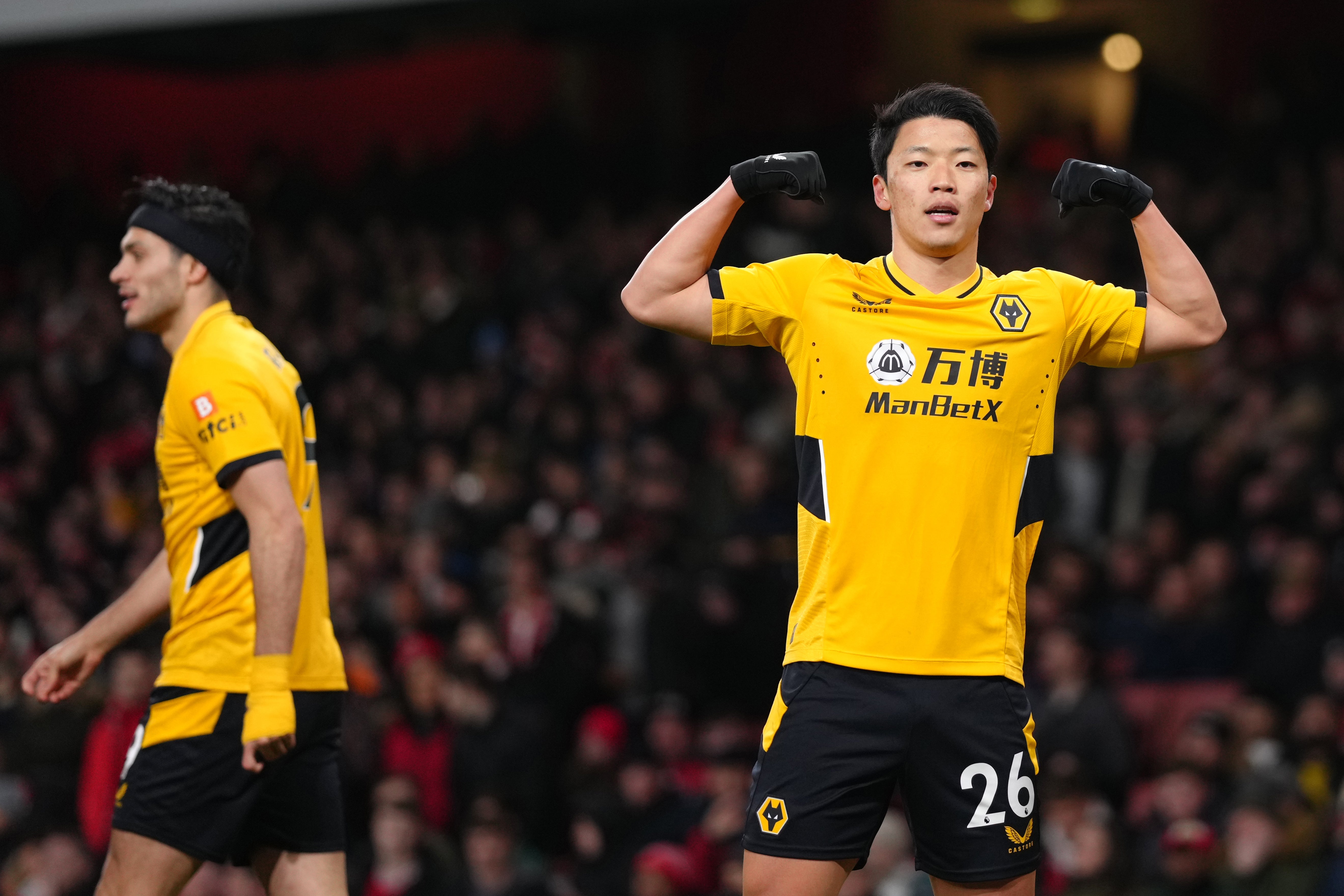 Hwang Hee-chan had given Wolves the lead at the Emirates Stadium after an Arsenal defensive lapse